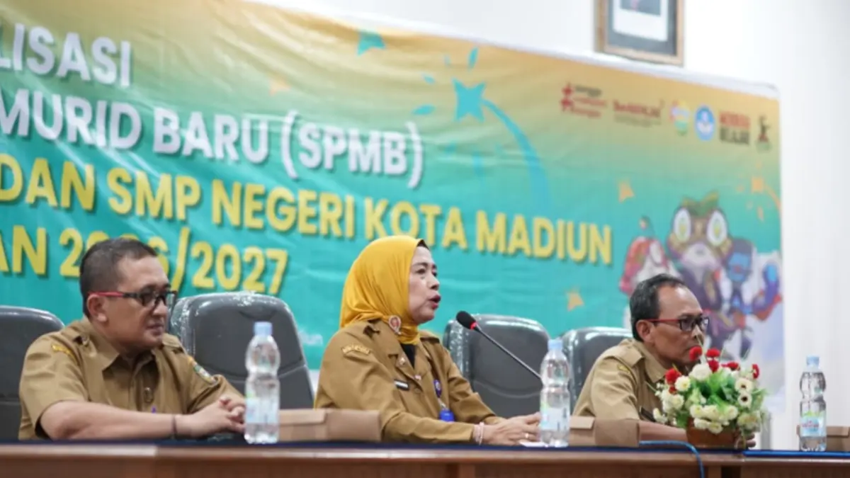 Dindik Kota Madiun menggelar sosialisasi aturan SPMB 2026 sekaligus memperingatkan sekolah agar tidak menerima siswa titipan. DISKOMINFO KOTA MADIUN