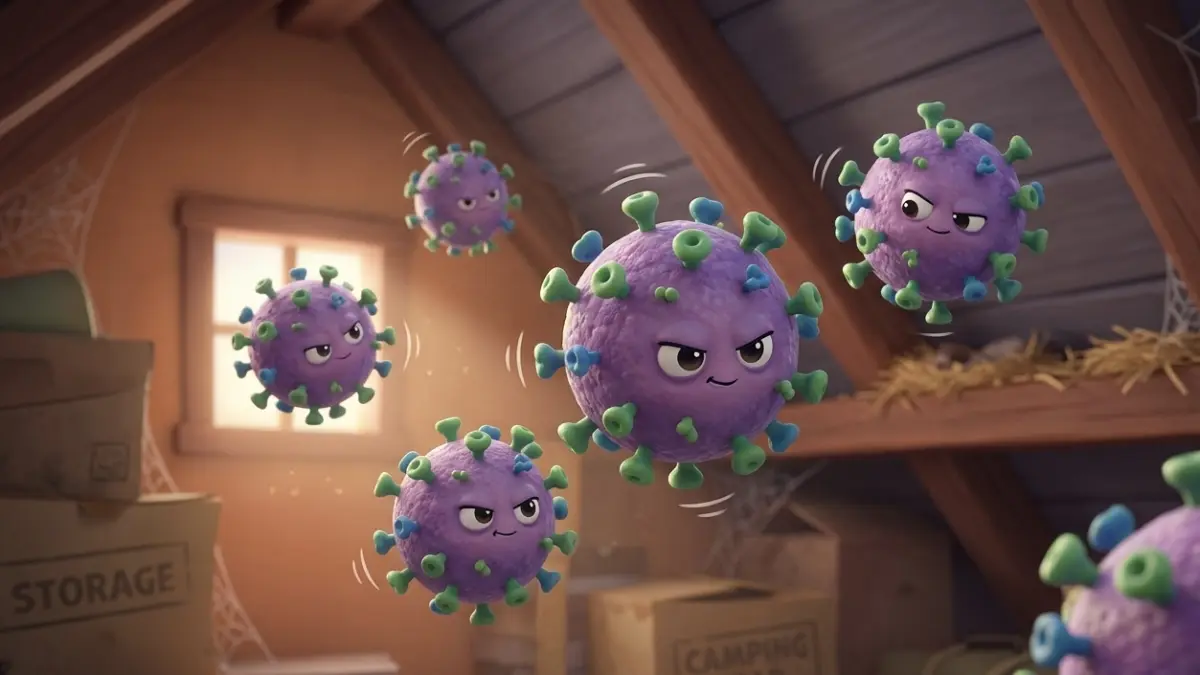 Ilustrasi animasi virus