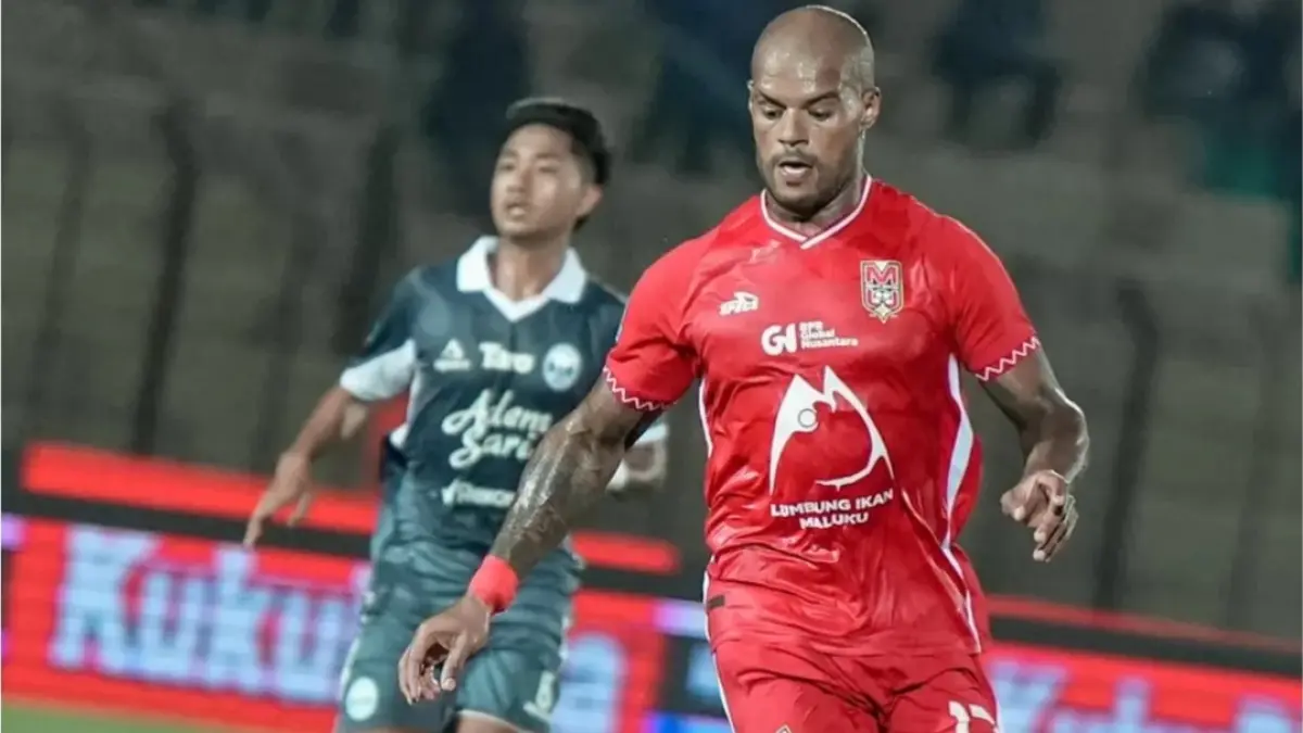 UJUNG TOMBAK: Bomber Malut United David da Silva siap menjebol gawang Persita Tangerang pada petandingan pekan ke-33 nanti. (IG @malutunitedfc?