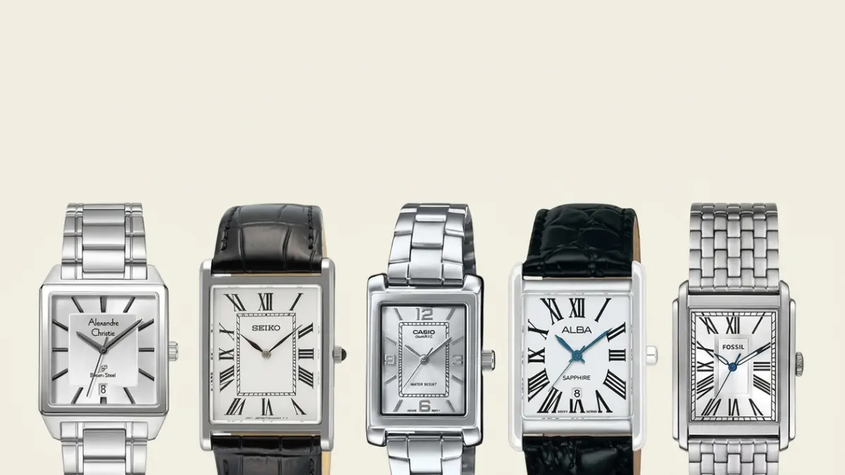 Jam tangan Tank elegan kini hadir dengan harga yang tetap ramah di kantong. (jamtangan.com)
