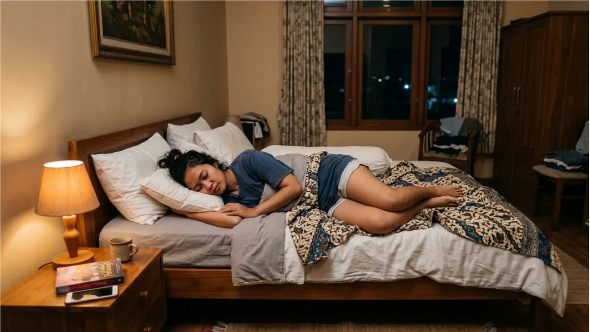 ilustrasi orang tidur