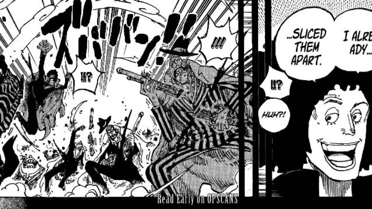 Brook menebas musuh di baca manga One Piece 1183. (Shueisha/Eiichiro Oda)