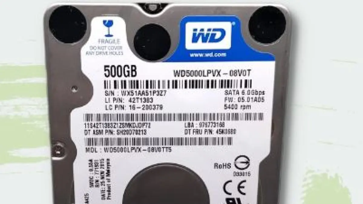 Laptop HDD.