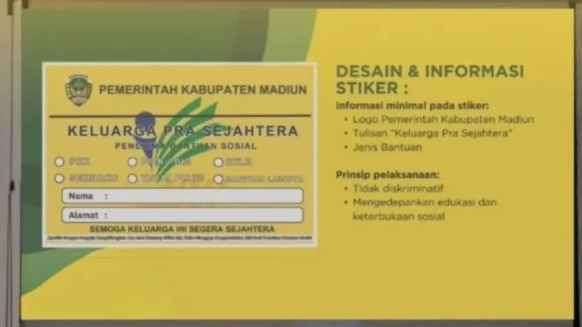 Ilustrasi rumah warga penerima bantuan sosial. Pemkab Madiun mulai mematangkan program stikerisasi penerima bansos. DOK RADAR MADIUN