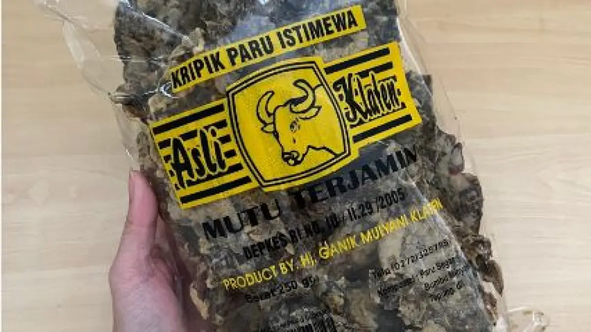 Keripik paru Klaten. 