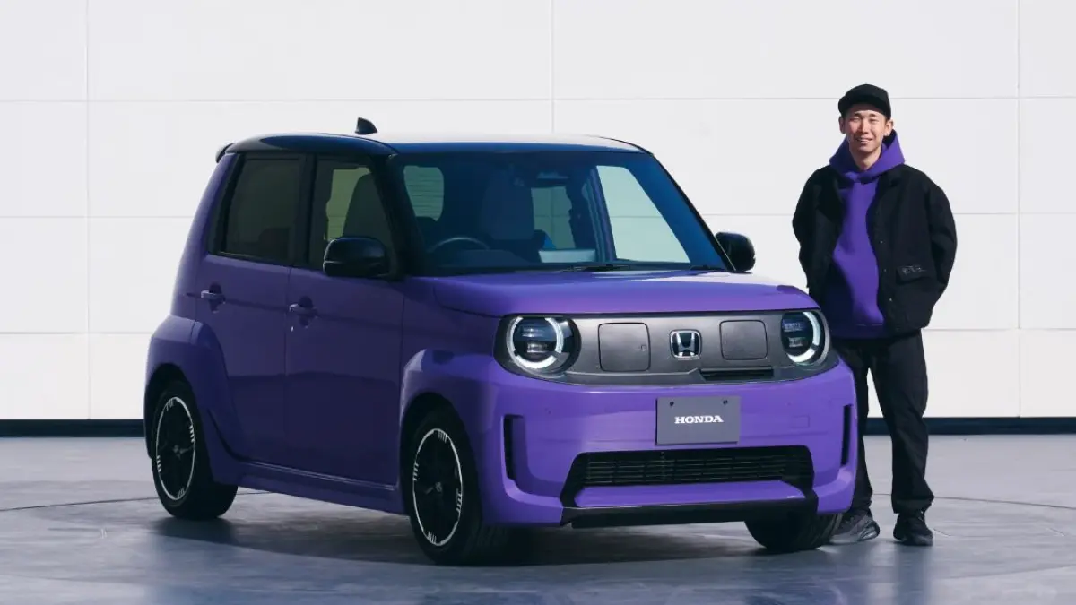 Mobil listrik Honda Super-One tampil dengan beberapa pilihan warna, salah satunya ungu. (HONDA GLOBAL)