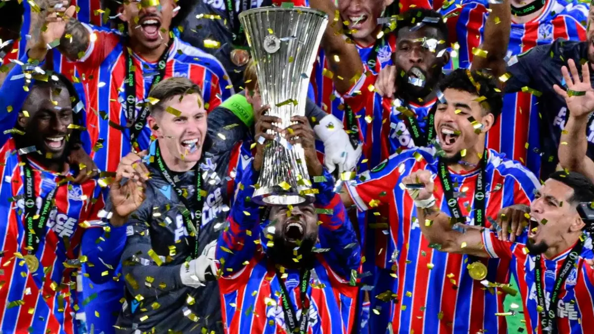 Crystal Palace meraih juara Conference League usai menundukkan Rayo Vallecano di final, Kamis (28/5) dini hari. (UEFA)