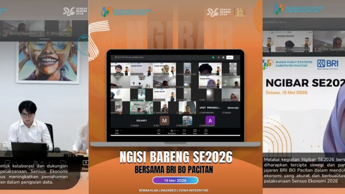 BRI Branch Office Pacitan mendukung BPS Pacitan dalam menyukseskan Sensus Ekonomi 2026 melalui Ngibar SE 2026.