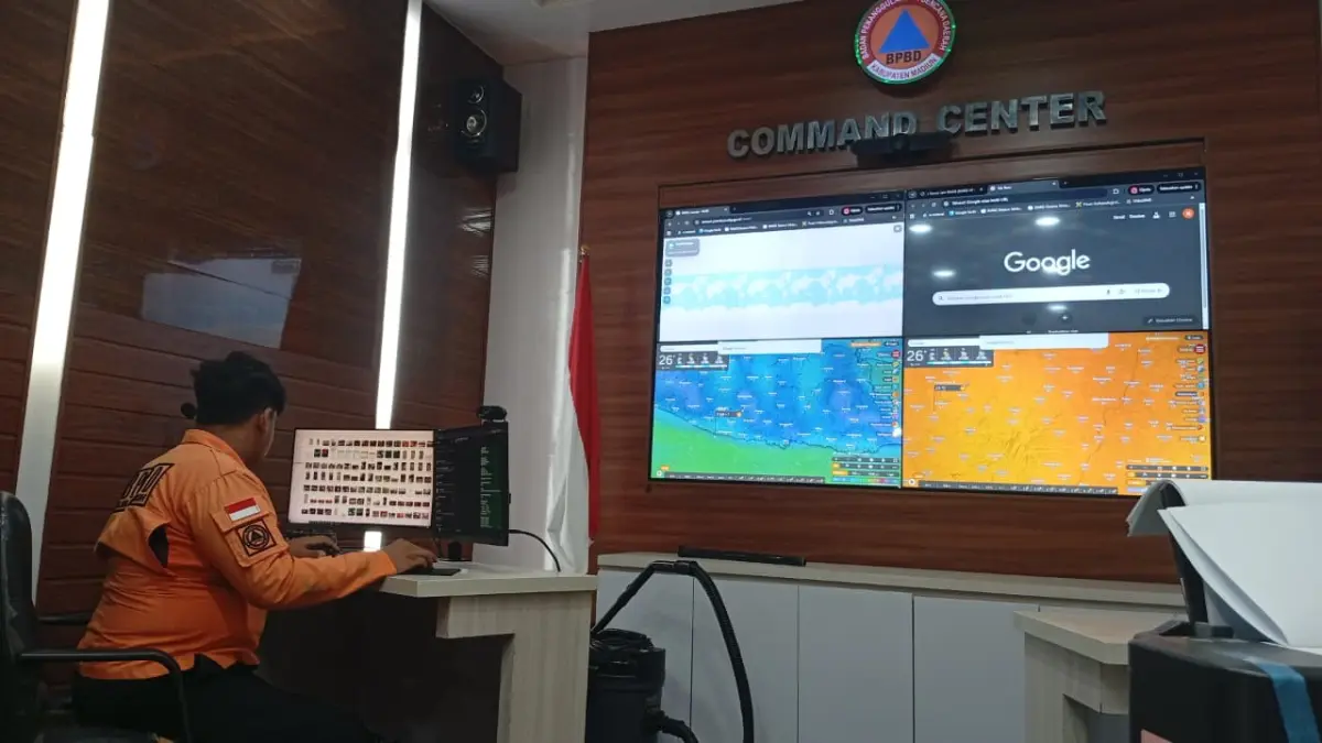 ANTISIPASI: BPBD Kabupaten Madiun mulai memetakan wilayah rawan kekeringan dan menyiapkan tandon air untuk menghadapi potensi kemarau panjang tahun ini. DIAN RAHAYU/JAWA POS RADAR MADIUN