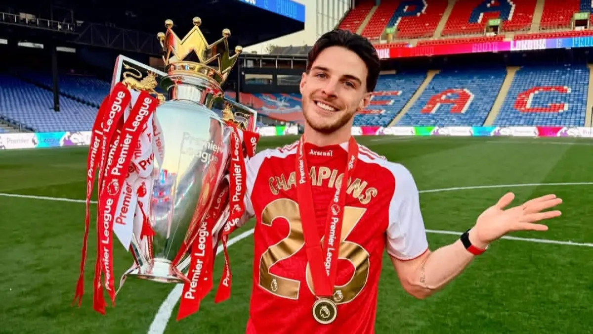 Declan Rice resmi ditunjuk Thomas Tuchel sebagai wakil kapten Timnas Inggris untuk Piala Dunia 2026. (ig@declanrice)
