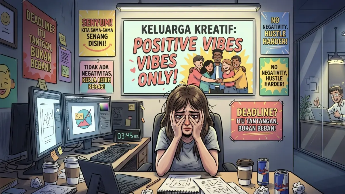 Ilustrasi toxic positivity 