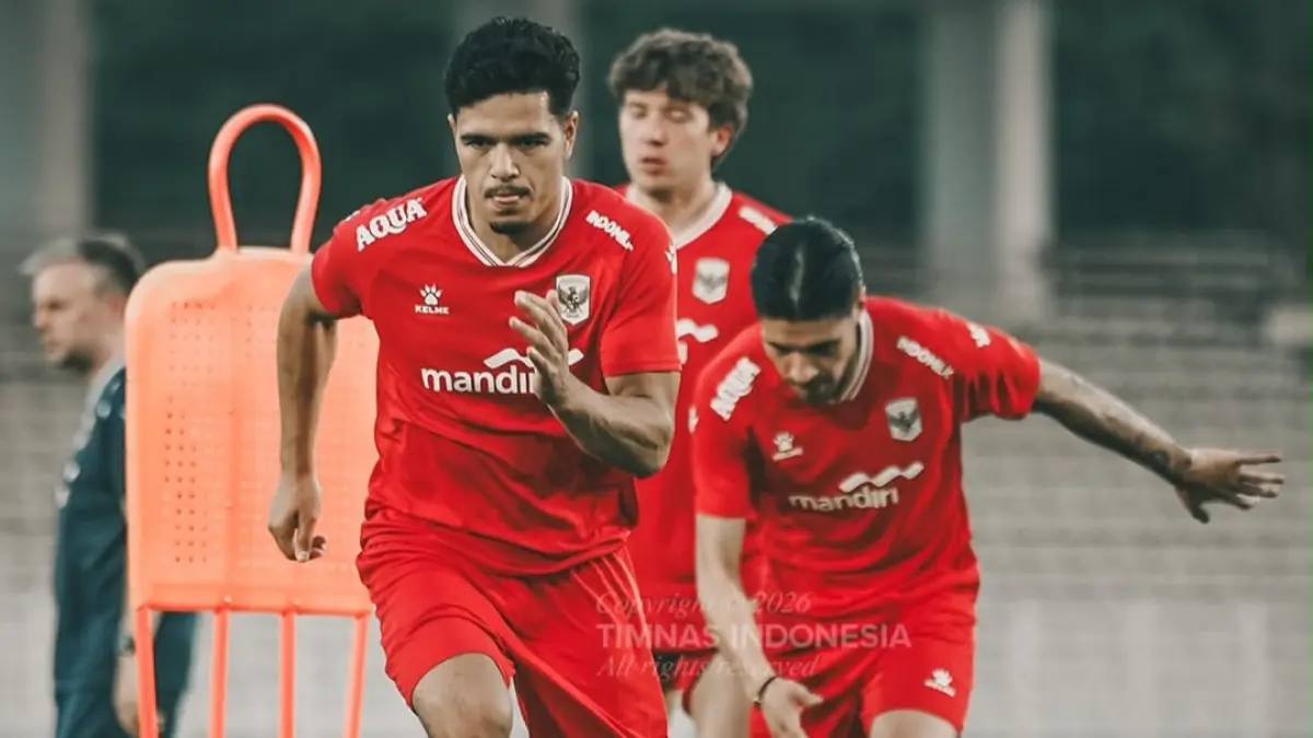 Skuad timnas berlatih jelang laga versus Mozambik. (Ig @timnasindonesia)