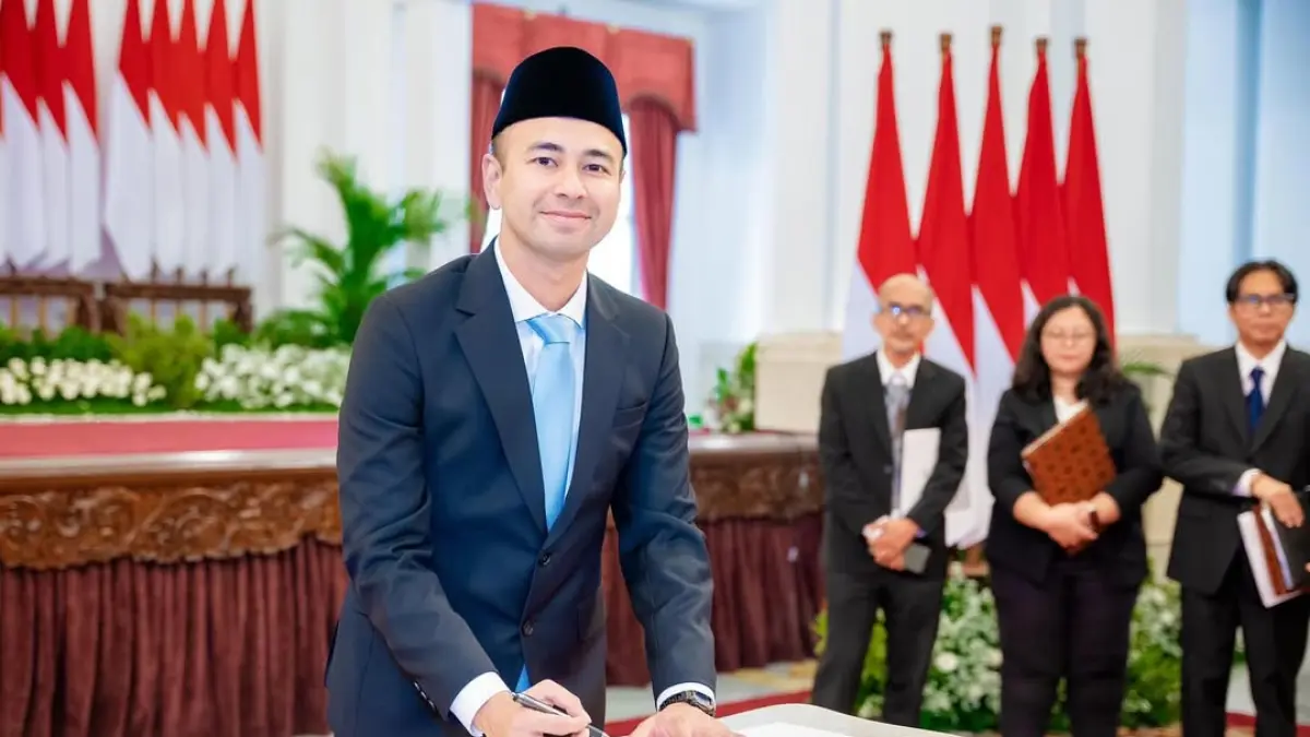 Raffi Ahmad saat dilantik jadi utusan khusus presiden pada 2024 lalu. (Instagram)