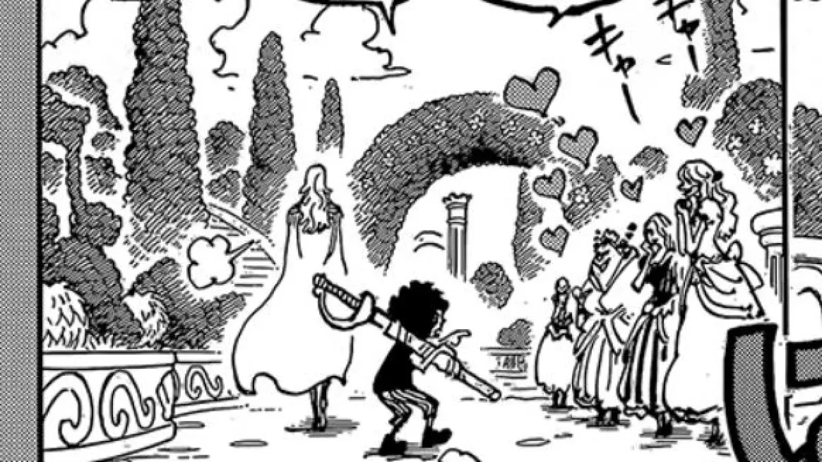 Brook kecil menggoda wanita di baca komik One Piece 1185.