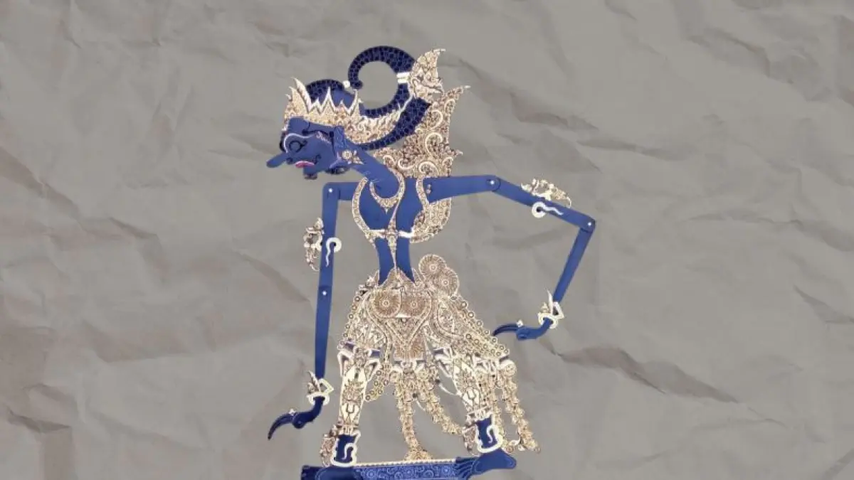 Ilustrasi tokoh wayang Gatotkaca.