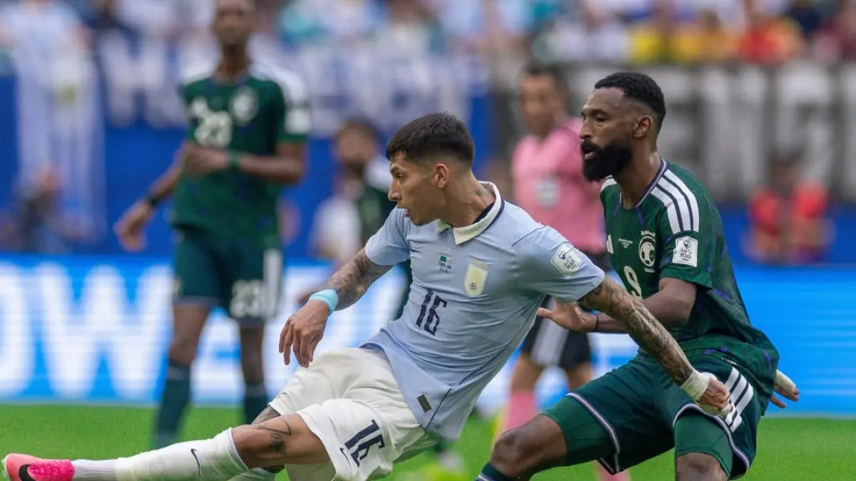 Arab Saudi tahan Uruguay 1-1. (Instagram)