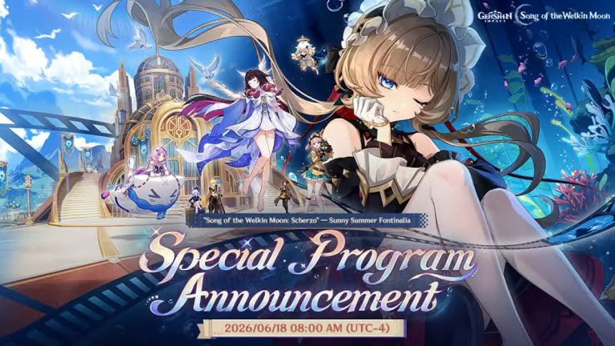 Poster Genshin Impact Candra VIII Special Program Announcement (Genshin Impact)