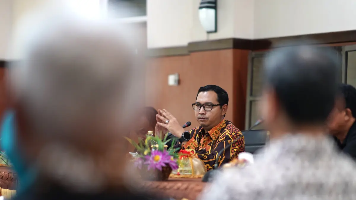 Plt Wali Kota Madiun F. Bagus Panuntun menyampaikan arah pembangunan daerah dalam momentum Hari Jadi ke-108 Kota Madiun. FOTO: DISKOMINFO KOTA MADIUN