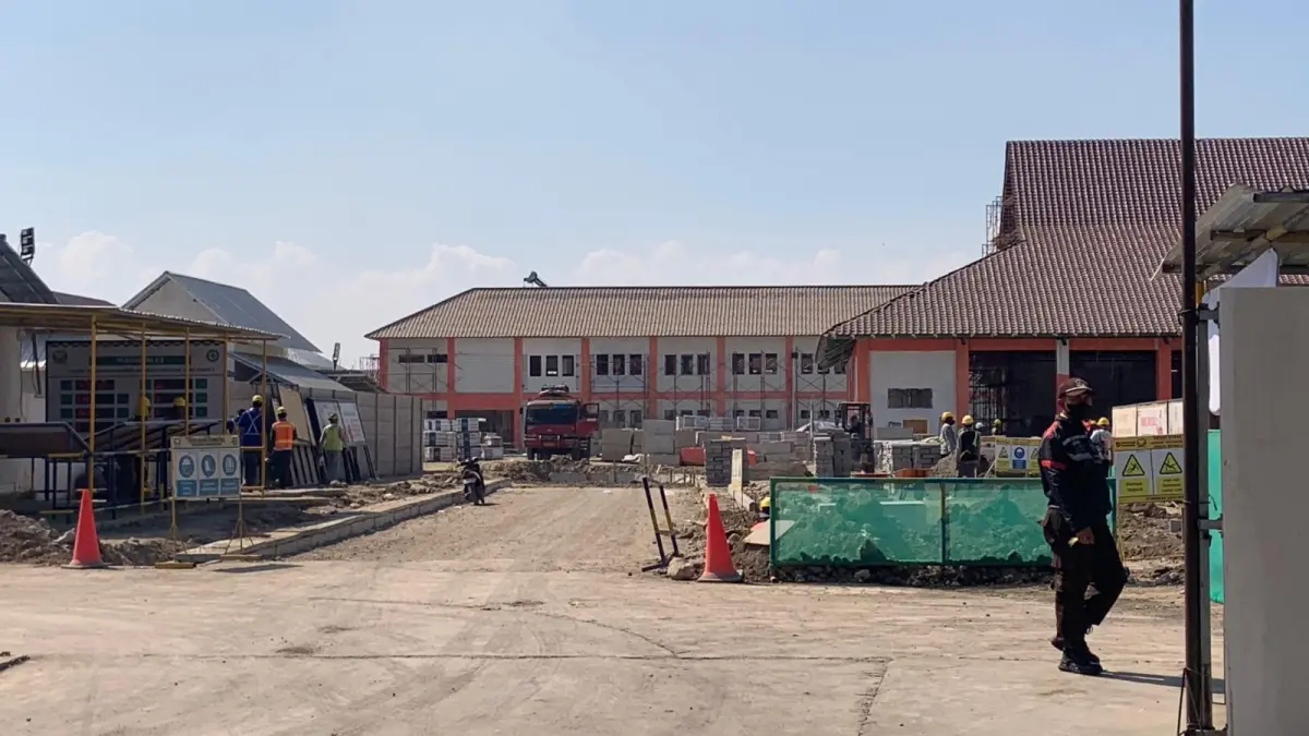 Pembangunan Sekolah Rakyat di Nglames, Kabupaten Madiun, terus dikebut menjelang tahun ajaran baru. DOK RADAR MADIUN
