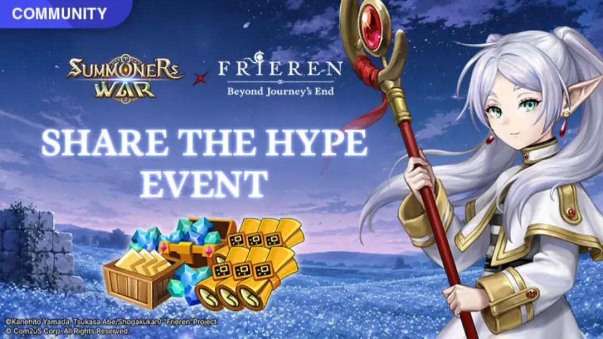 Share the Hype Event Pada Summoners War X Frieren : Beyond Journey