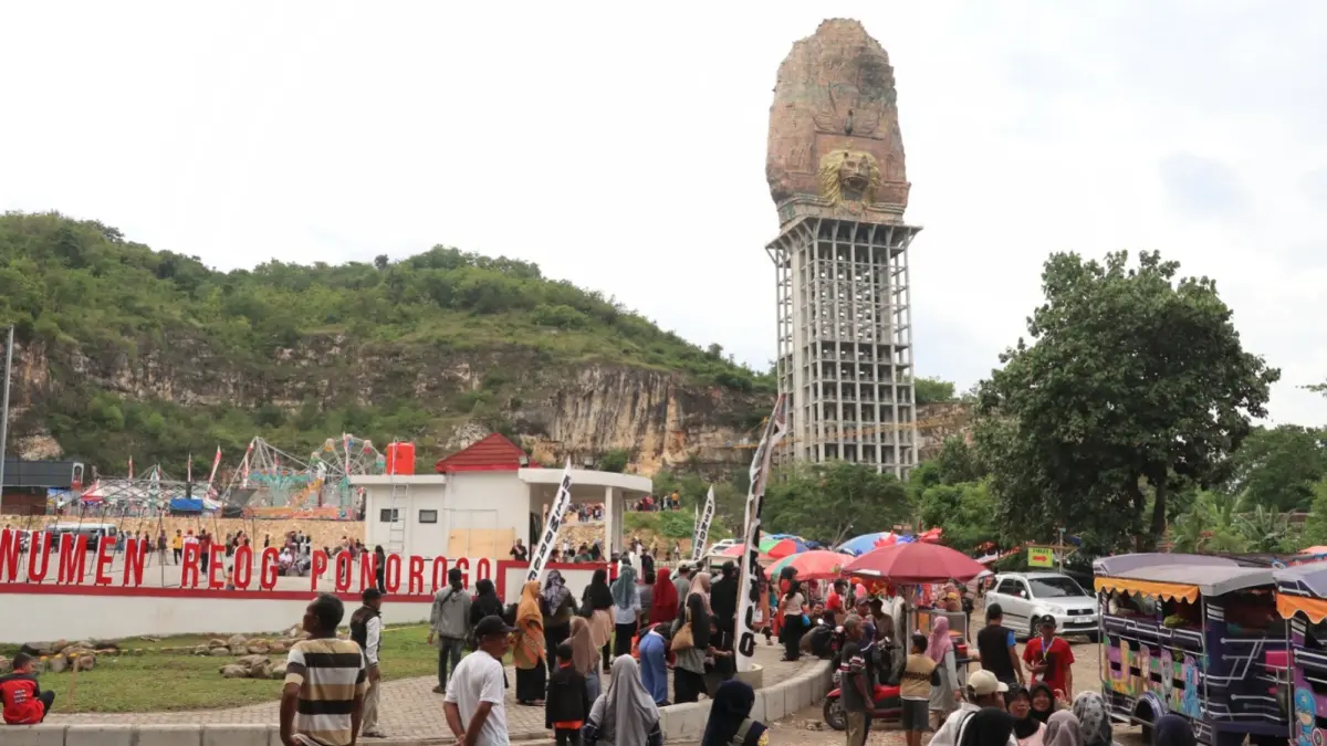 Tampilan Monumen Reog dan Museum Peradaban (MRMP) di Kecamatan Sampung. SUGENG DWI N/RADAR PONOROGO