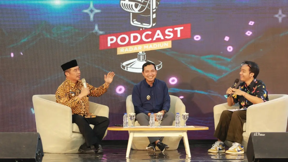 PESAN GENERASI MUDA: Plt Wali Kota Madiun F. Bagus Panuntun membuka Exmud Party 2026 di Sun City Mall Madiun. BAGAS BIMANTARA/RADAR MADIUN