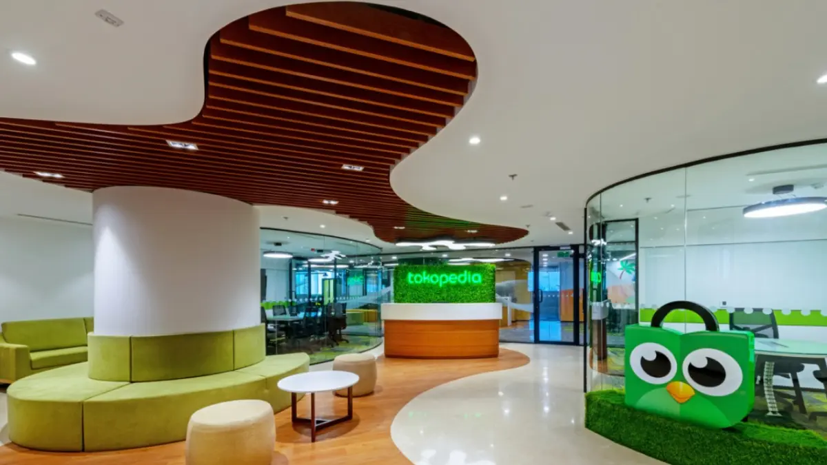 Ilustrasi kantor Tokopedia. (OFFICE SNAPSHOT)