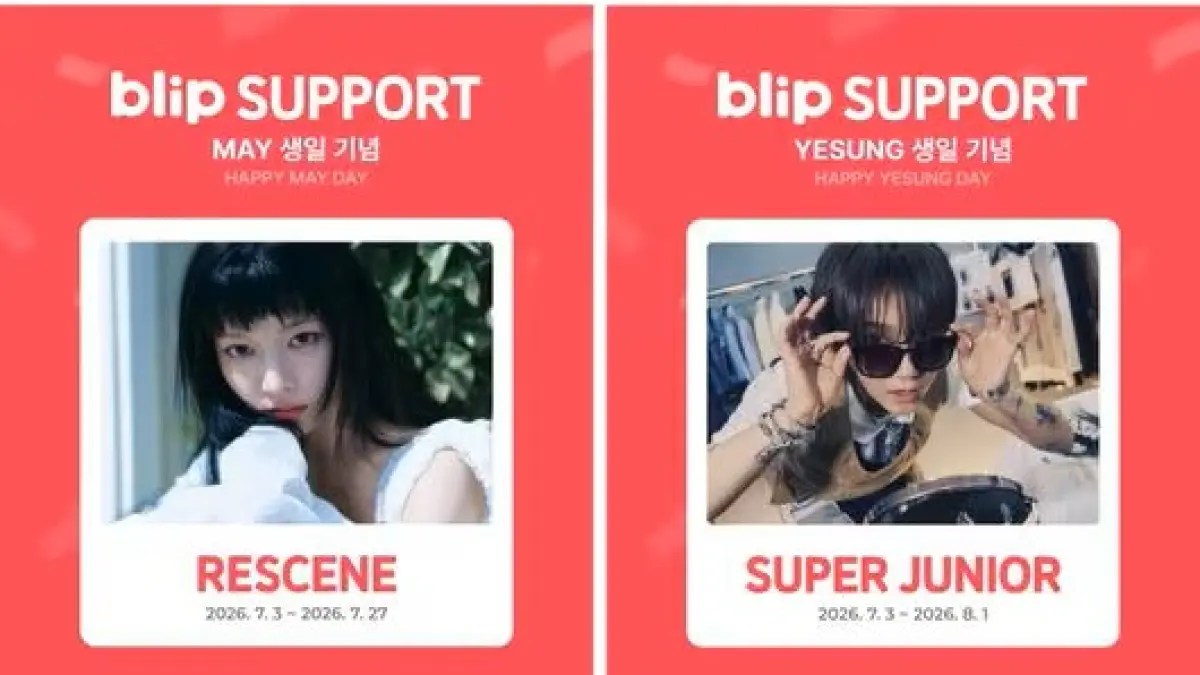 BOYNEXTDOOR, May RESCENE, dan Yesung menjadi proyek perdana blip Support, layanan baru yang memungkinkan fans mengumpulkan gem untuk membuka iklan nyata.