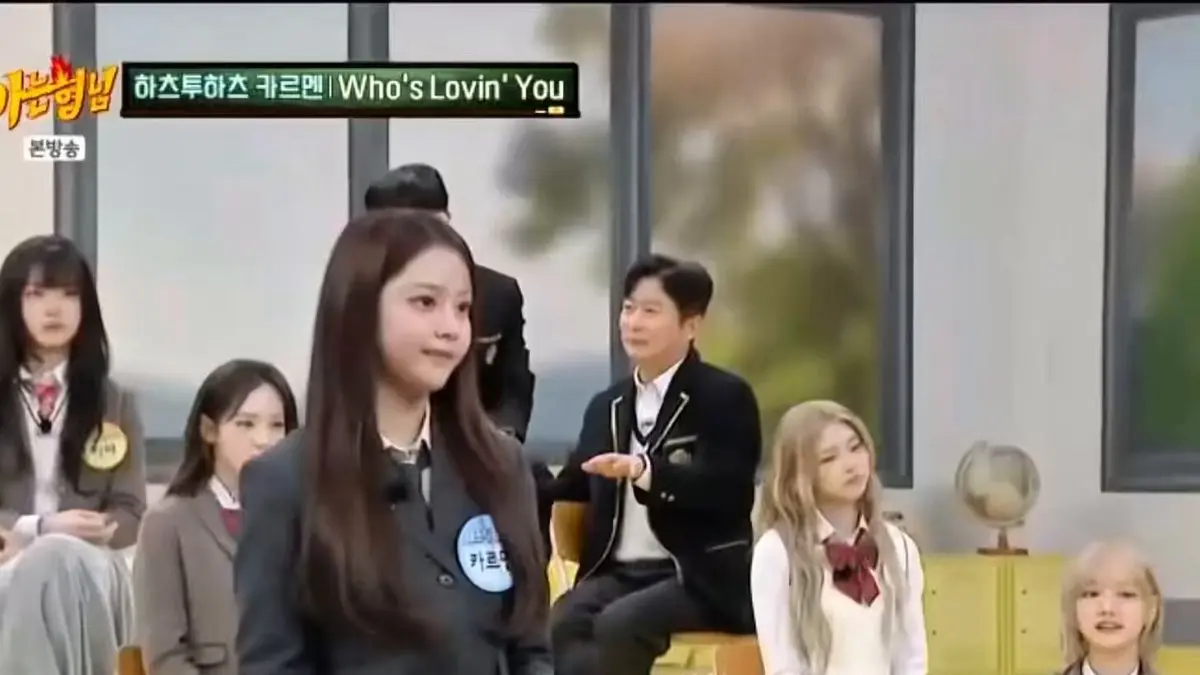 Carmen Hearts2Hearts menjadi sorotan usai penampilan live di Knowing Bros menuai kritik dan pembelaan dari netizen. (Twitter)