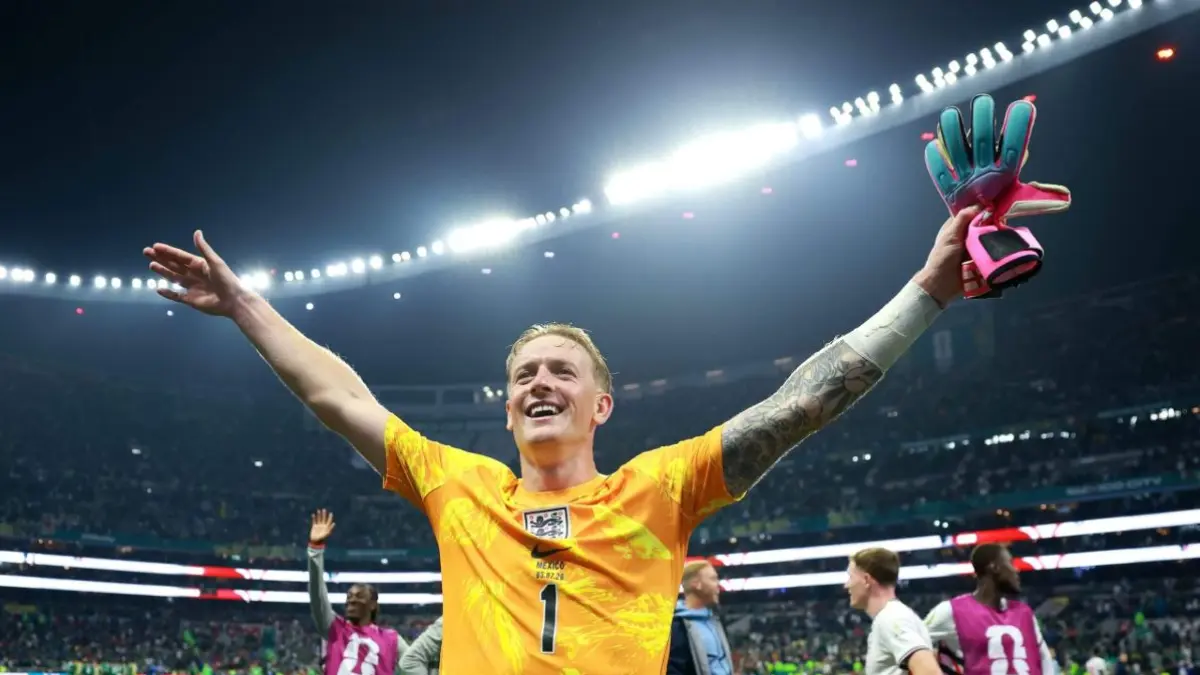 Kiper Timnas Inggris Jordan Pickford tampil impresif di Piala Dunia 2026.
