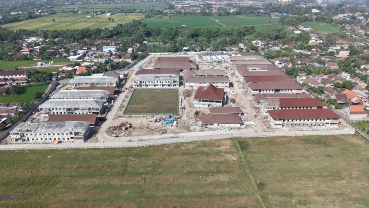 DIPERCEPAT: Pembangunan kompleks Sekolah Rakyat di Kabupaten Madiun telah mencapai sekitar 91 persen. DOK RADAR MADIUN