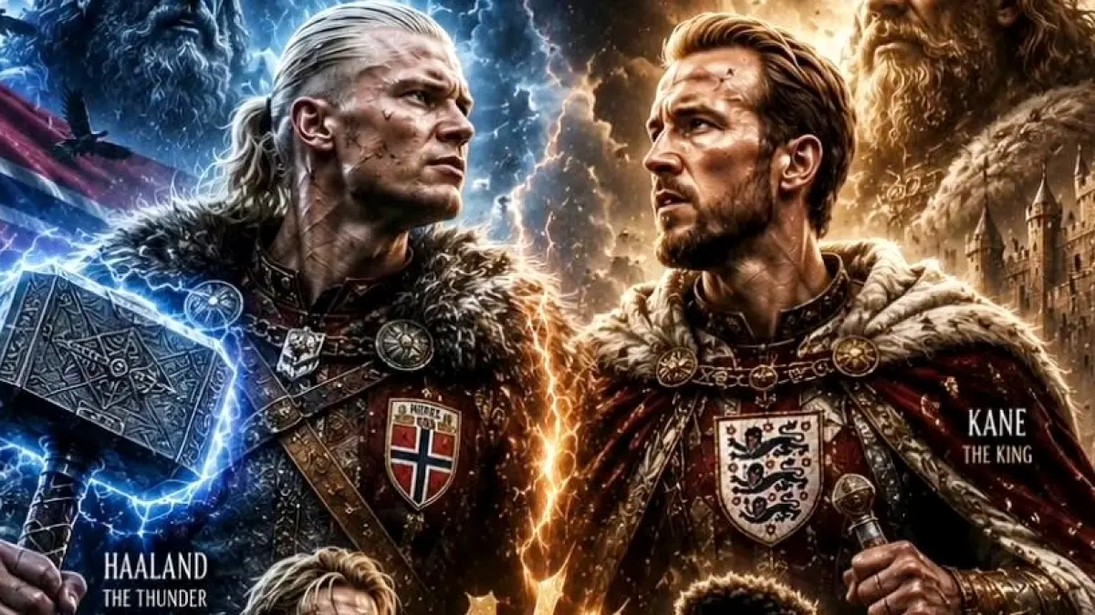 DUEL SENGIT: Erling Haaland dan Harry Kane bakal saling berhadapan saat Norwegia menantang Inggris di babak 8 besar Piala Dunia 2026 nanti. (instagram)