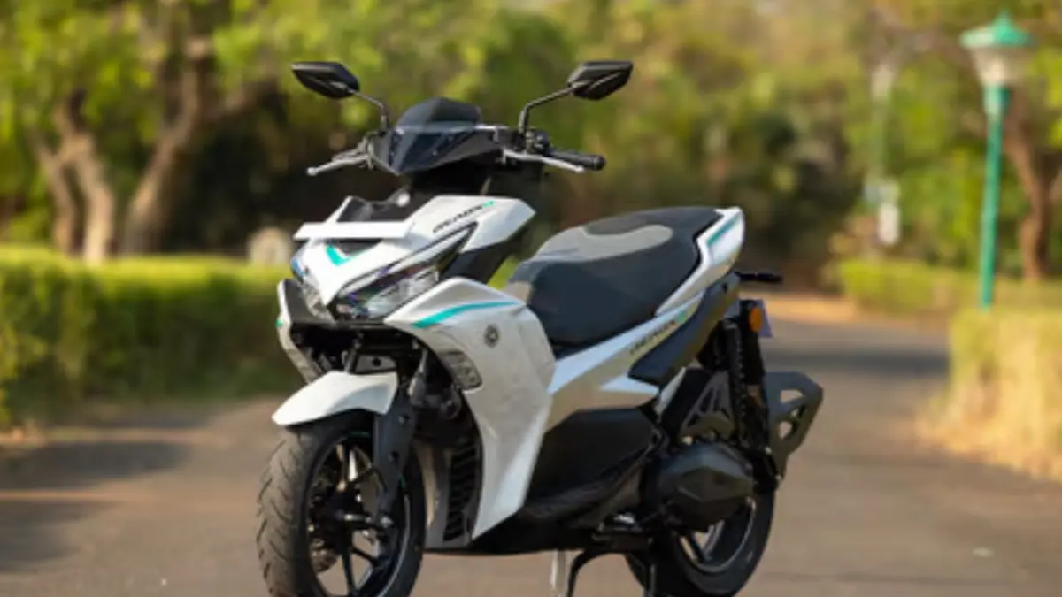 Motor listrik Yamaha Aerox E meluncur di India. (BIKE DEKHO)