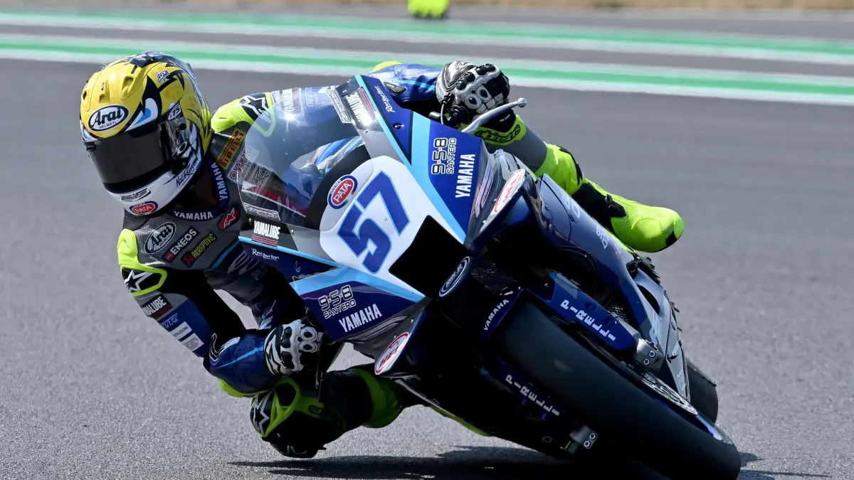 Aksi pembalap Indonesia, Aldi Satya Mahendra, di World Supersport 2026.