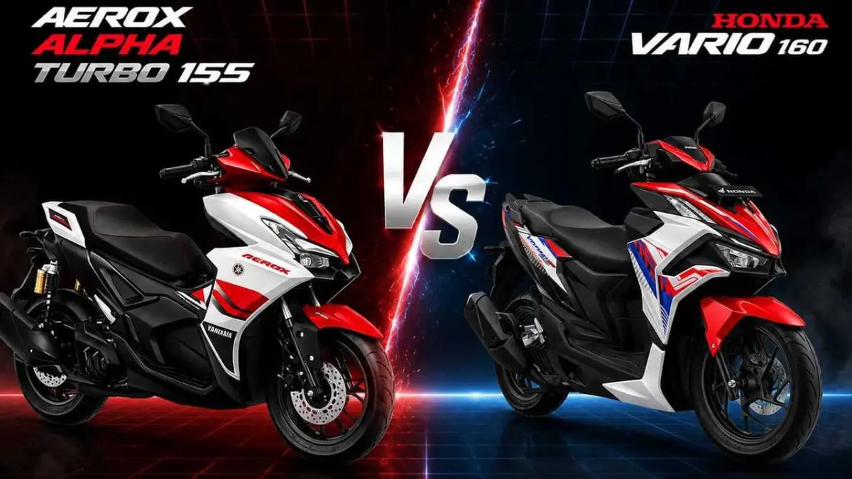 Honda Vario 160 vs Yamaha Aerox Alpha 155 (Palpos.id)