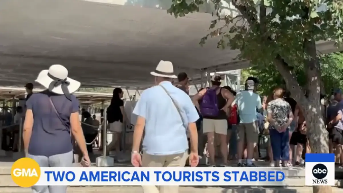 American tourists stabbed in Greece, authorities sayTwo American tourists were stabbed on Tuesday near the Acropolis Museum in Athens, and a suspect was taken into custody, police said. (ABC News)