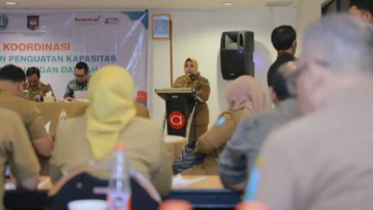 PERKUAT TATA KELOLA: Plt Bupati Ponorogo Lisdyarita memimpin rapat koordinasi penguatan pengelolaan keuangan daerah bersama seluruh OPD. PROKOPIM UNTUK RADAR PONOROGO