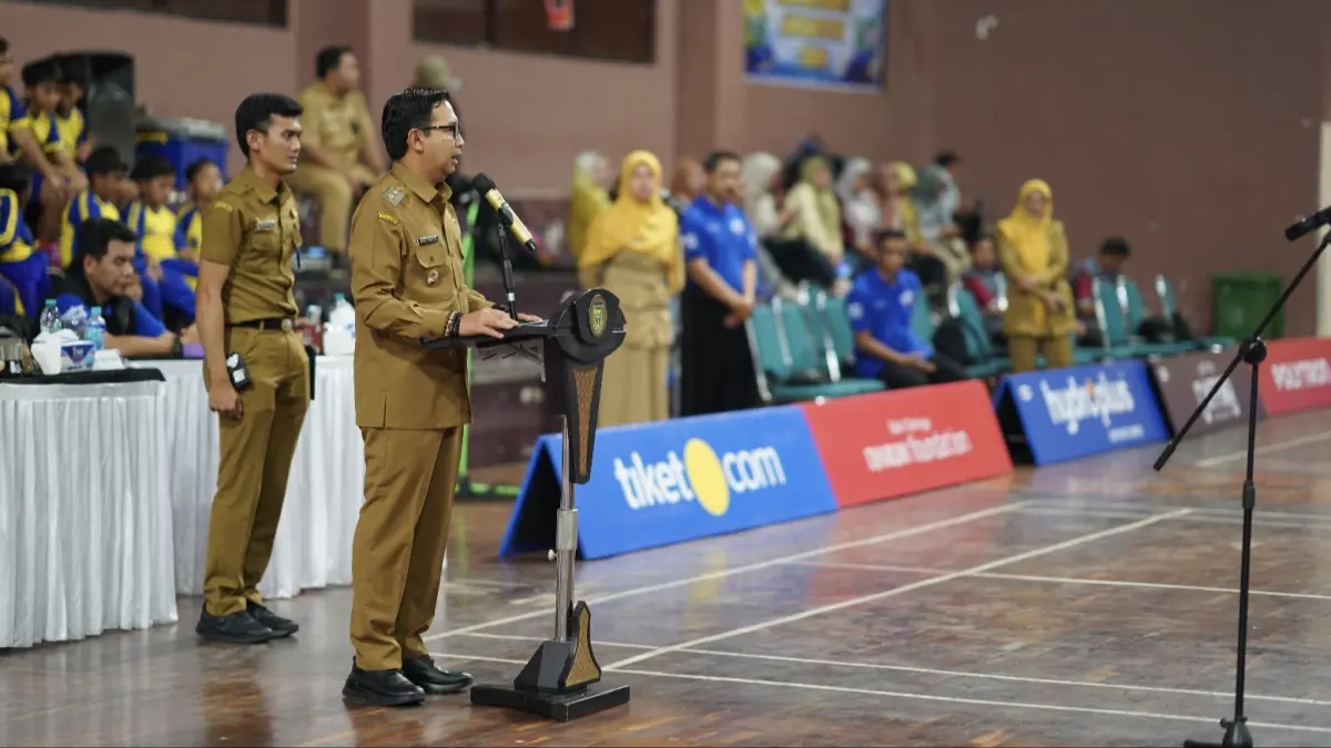 JARING ATLET POTENSIAL: Ratusan atlet mengikuti Kejurkot Bulu Tangkis 2026 di GOR Wilis Kota Madiun. DISKOMINFO KOTA MADIUN