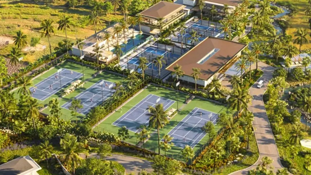 Rancangan Rafa Nadal Tennis Center yang berlokasi di Samara, Lombok, NTB.