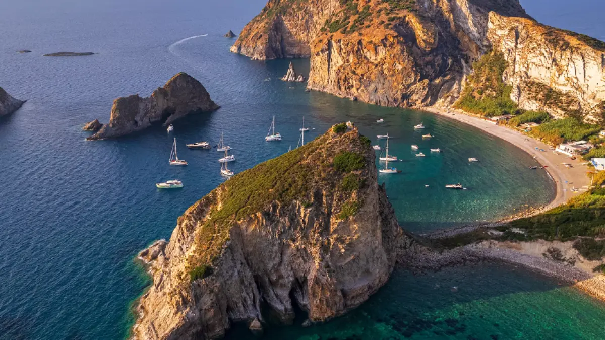 Palmarola is a beautiful, rugged island in the Tyrrhenian Sea, off mainland Italy