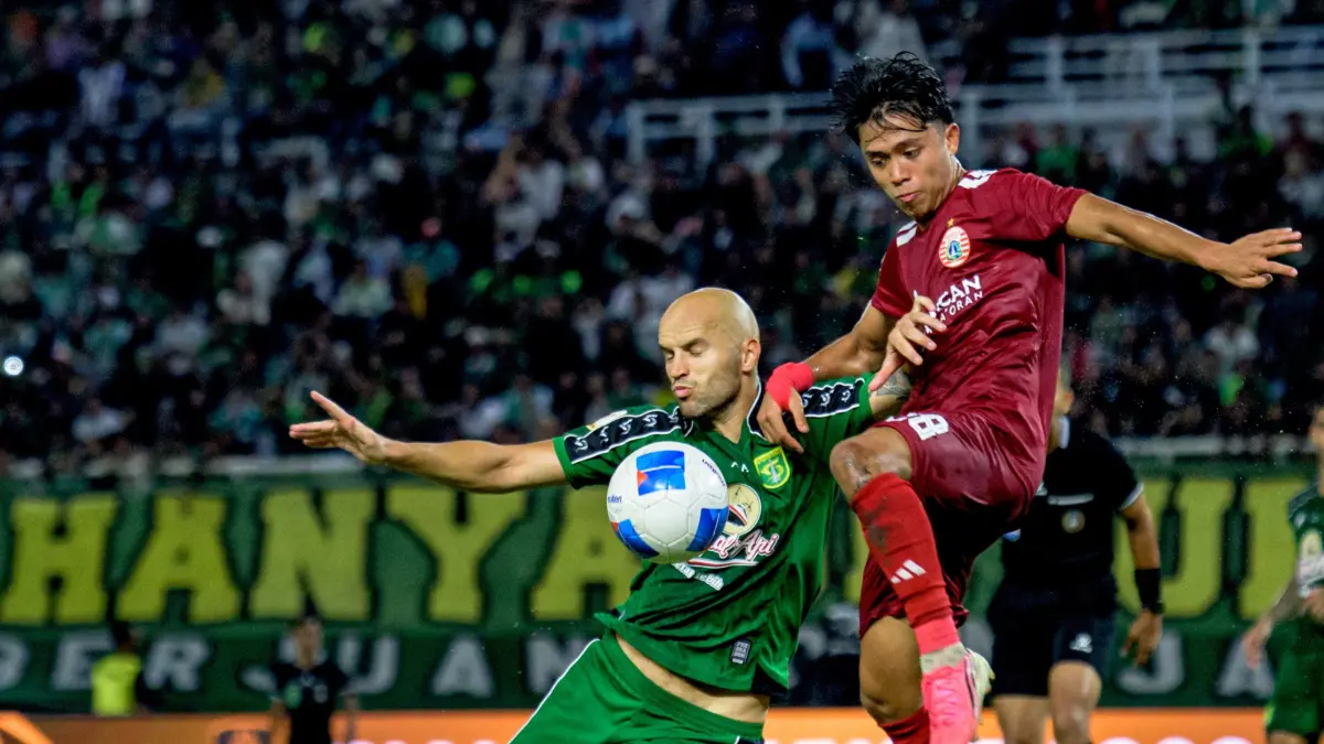 Persebaya saat melawan Persija di match pertama. (Instagram)