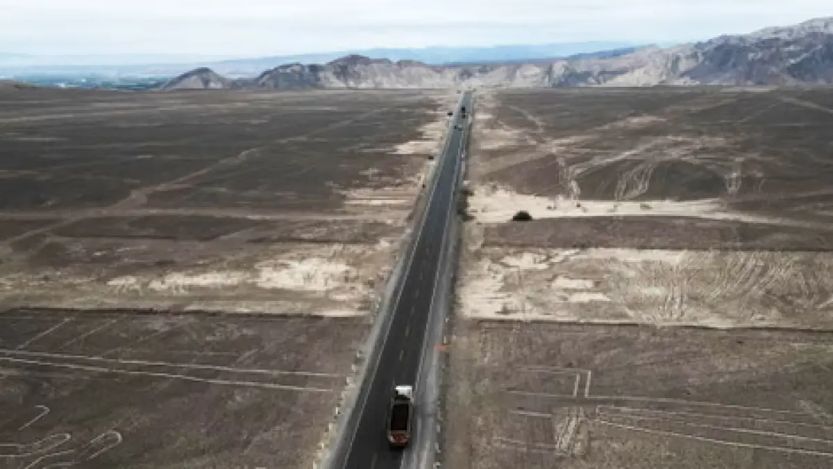 The Nazca Lines are a group of extensive geoglyphs scraped into the desert in Peru. (The Guardian)
