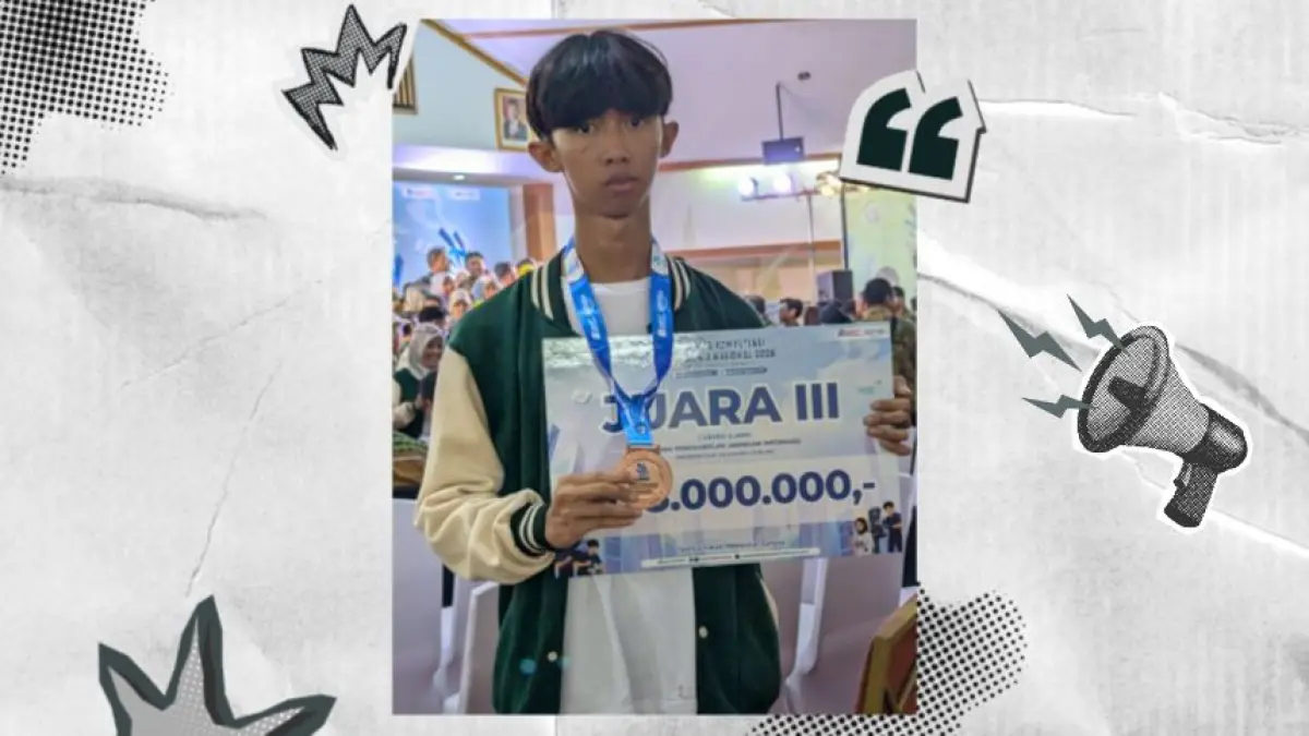 Saputra Pramahkota Hati, siswa TKJ SMK Grisa Ngawi peraih juara 3 dalam Lomba Kompetensi Siswa (LKS) Pendidikan Menengah (Dikmen) Tingkat Nasional Tahun 2026.