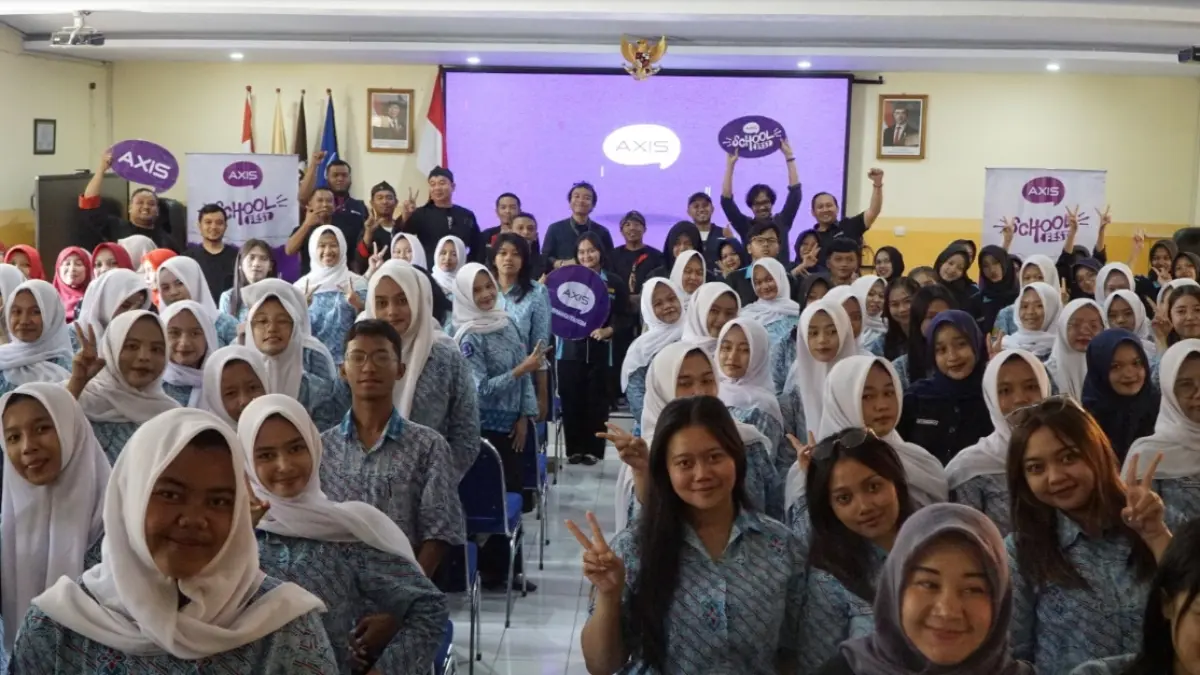 Rangkaian AXIS School Fest 2026 berlanjut di SMKN 2 Ponorogo, Rabu (5/8).