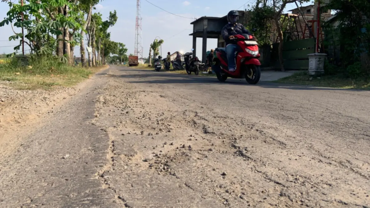 Ruas jalan Karangmalang-Banyukambang menjadi satu-satunya usulan IJD Pemkab Madiun yang mendapat persetujuan pemerintah pusat untuk ditangani Kementerian PUPR. Foto: Dok/Jawa Pos Radar Caruban