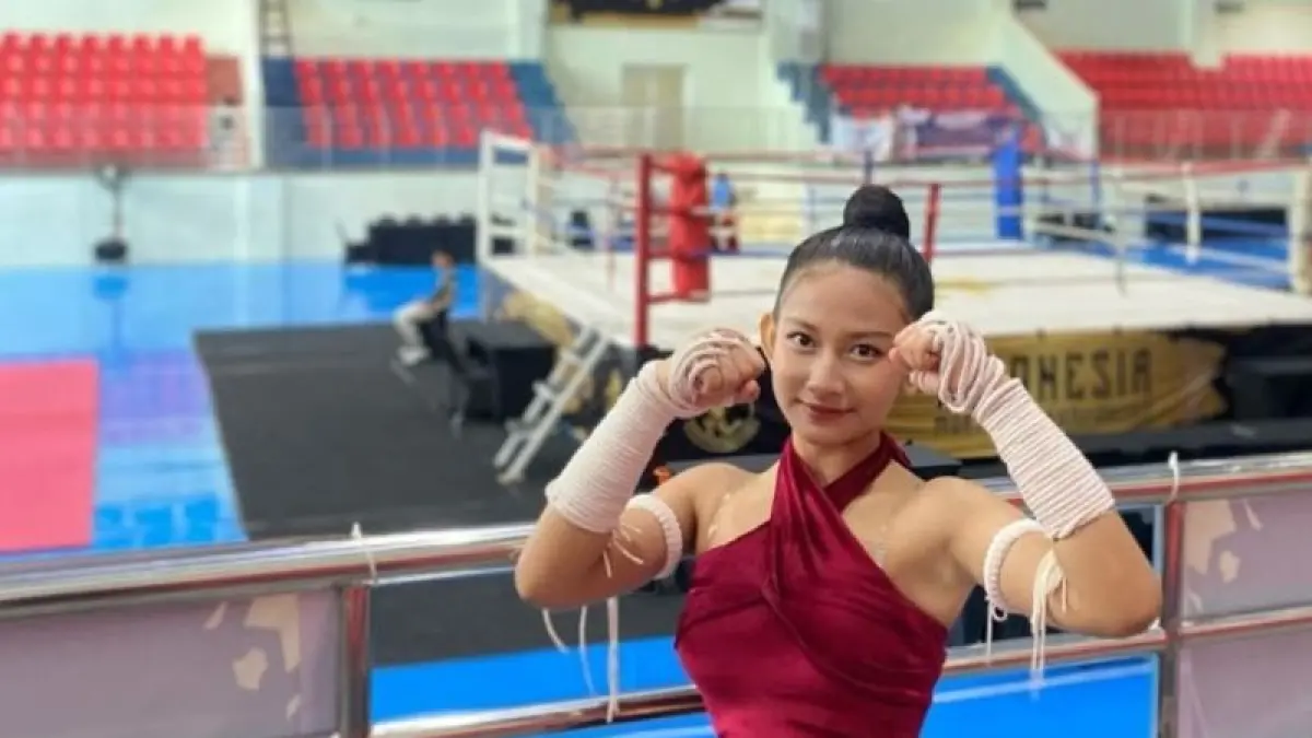 Nay Sunda menyabet dua medali emas di ajang Indonesia Muaythai Championship 2026. (ANTARA)
