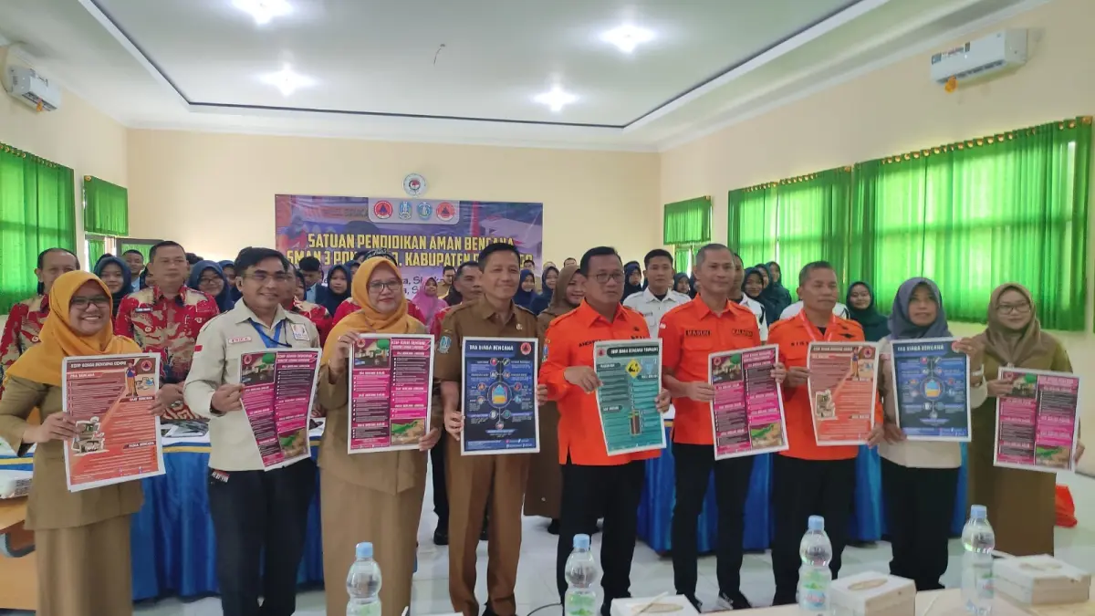 SIAGA SEJAK DINI: BPBD Ponorogo memberikan pelatihan Satuan Pendidikan Aman Bencana (SPAB) kepada pelajar. BPBD UNTUK JAWA POS RADAR PONOROGO
