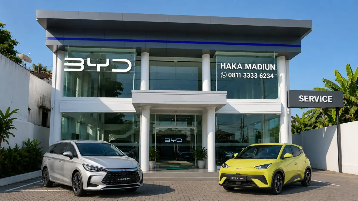 BYD Haka Madiun menawarkan M6 DM-i dan ATTO 1 untuk kebutuhan mobilitas harian, dari kendaraan hybrid fleksibel hingga mobil listrik 100 persen.