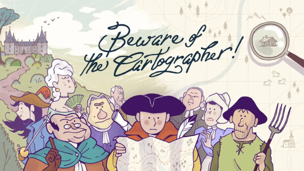 Official poster dari game Beware of the Cartographer yang akan segera rilis (steam)