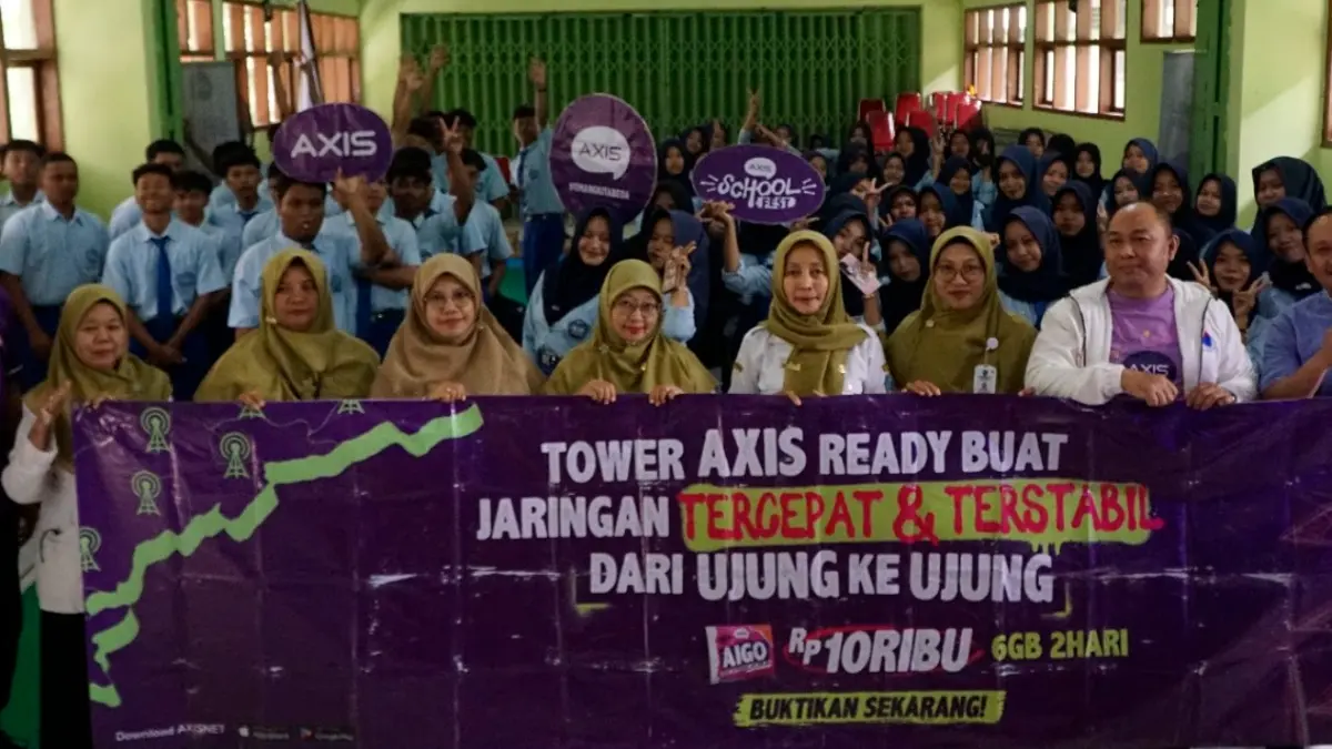 AXIS School Fest 2026 menyapa SMAN 1 Balong dengan materi jurnalistik, public speaking, literasi digital, dan pemanfaatan AI.